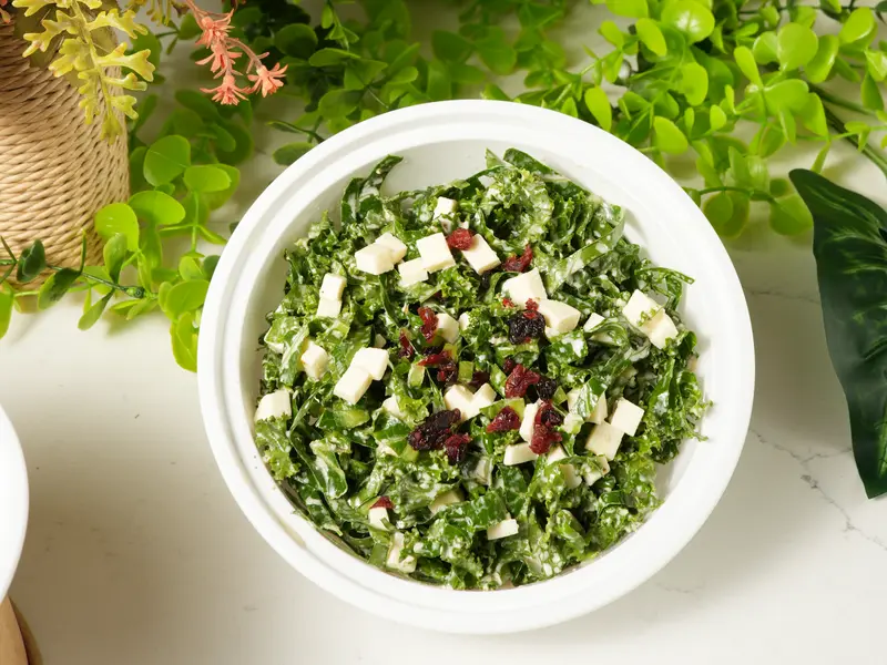 Kale-Spinach-Paneer Salad