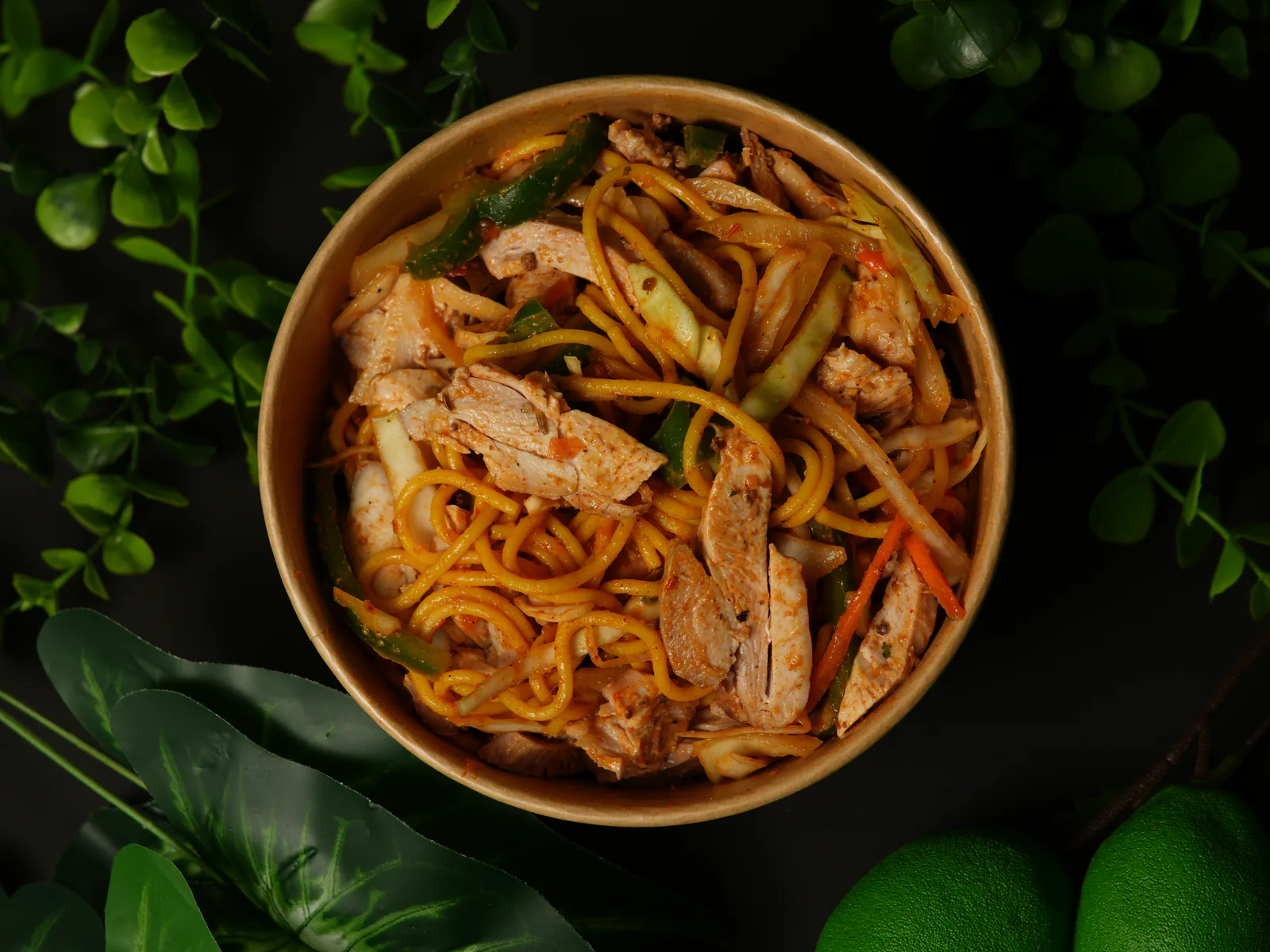 Chili Chicken with Chow Mein